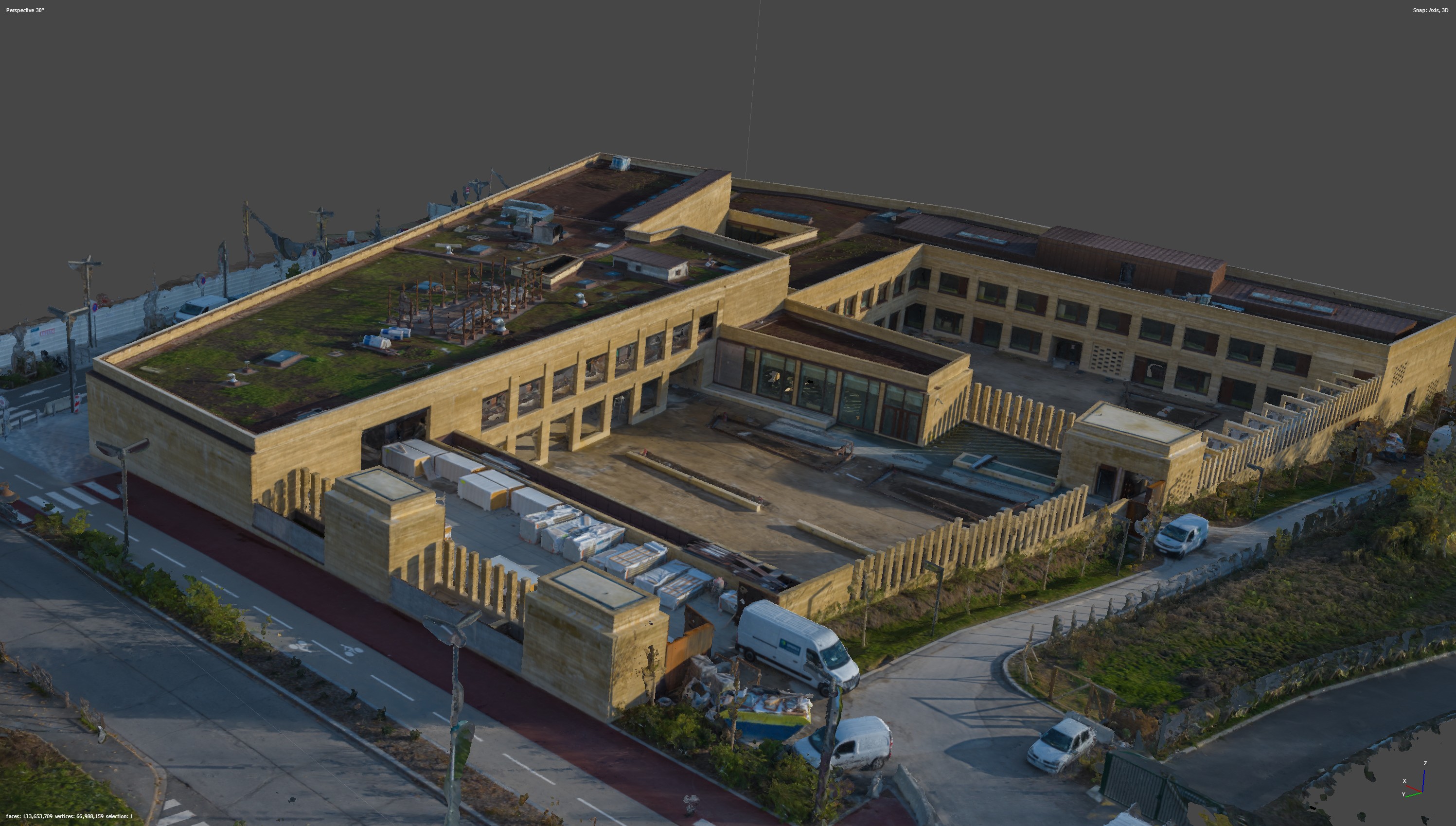 une école en cours de construction en 3D